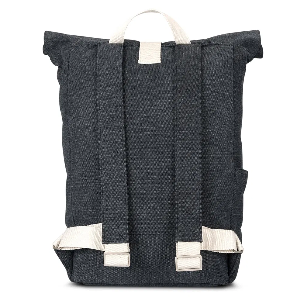 Fashion Outdoor Roll Top Backpack Rucksack School Durable Canvas Laptop Daypack Bag Casual Outdoor Travel Hiking Bag for Men Women