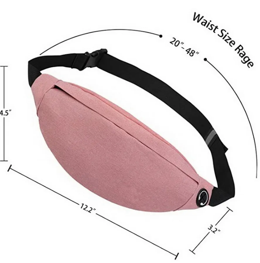 Fashion Sports Women Portable Cross Body Chest Bag Waist Fanny Pack Running Travel Hip Belt Bum Bag for Girls