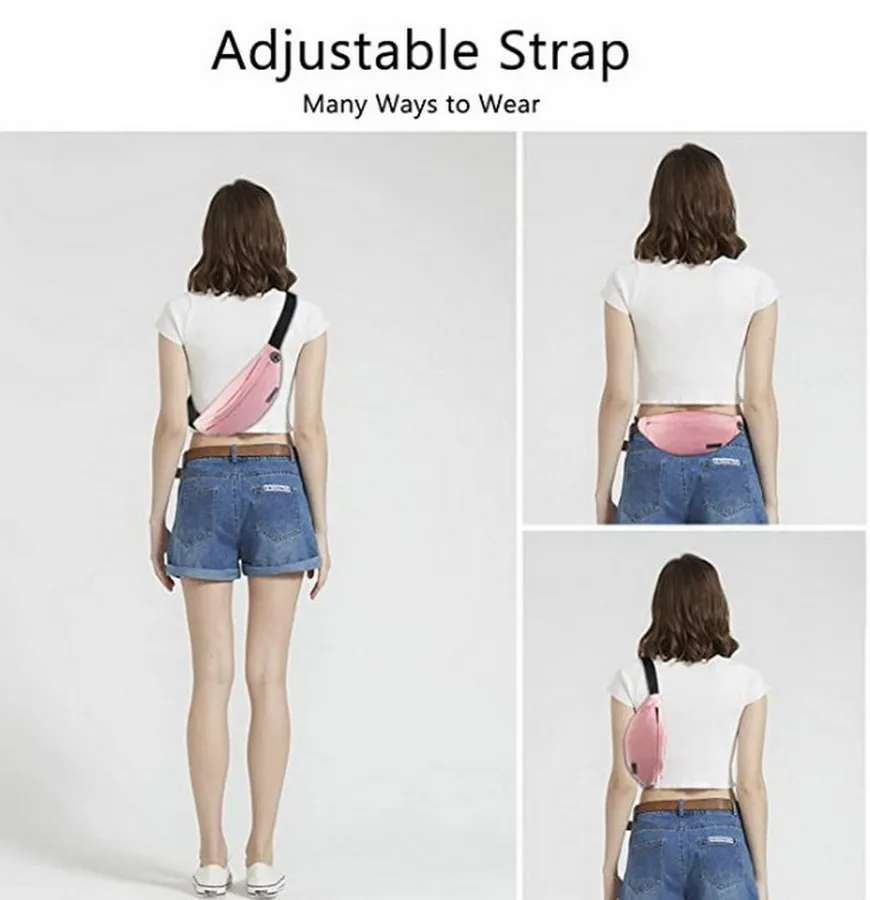 Fashion Sports Women Portable Cross Body Chest Bag Waist Fanny Pack Running Travel Hip Belt Bum Bag for Girls