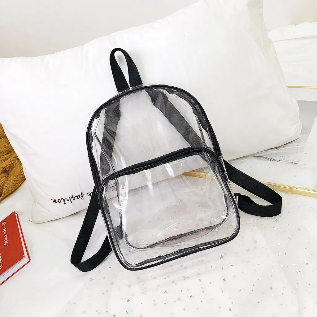 Fashion Women Backpack Transparent Versatile Student Bags High Quality Youth Leather Backpacks