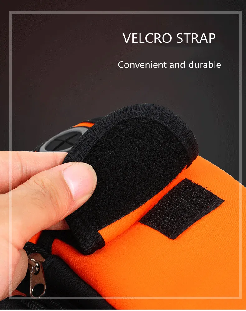 Fashionable Waterproof Phone Arm Case Brand New Neoprene Double Pockets Running Armband Arm Bag