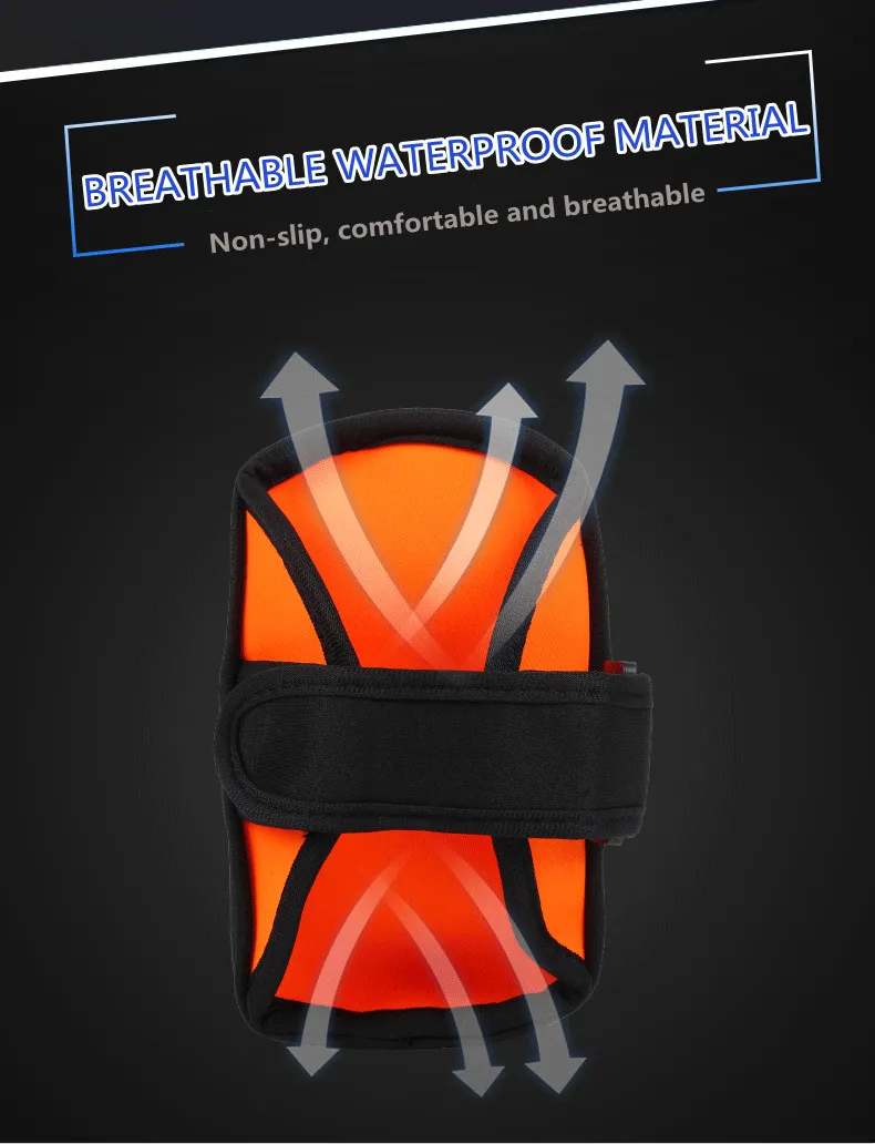 Fashionable Waterproof Phone Arm Case Brand New Neoprene Double Pockets Running Armband Arm Bag