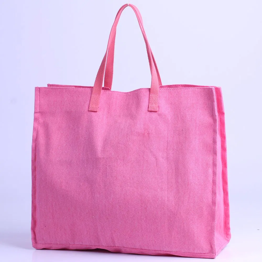 High-Capacity Women Canvas Shopping Bag
