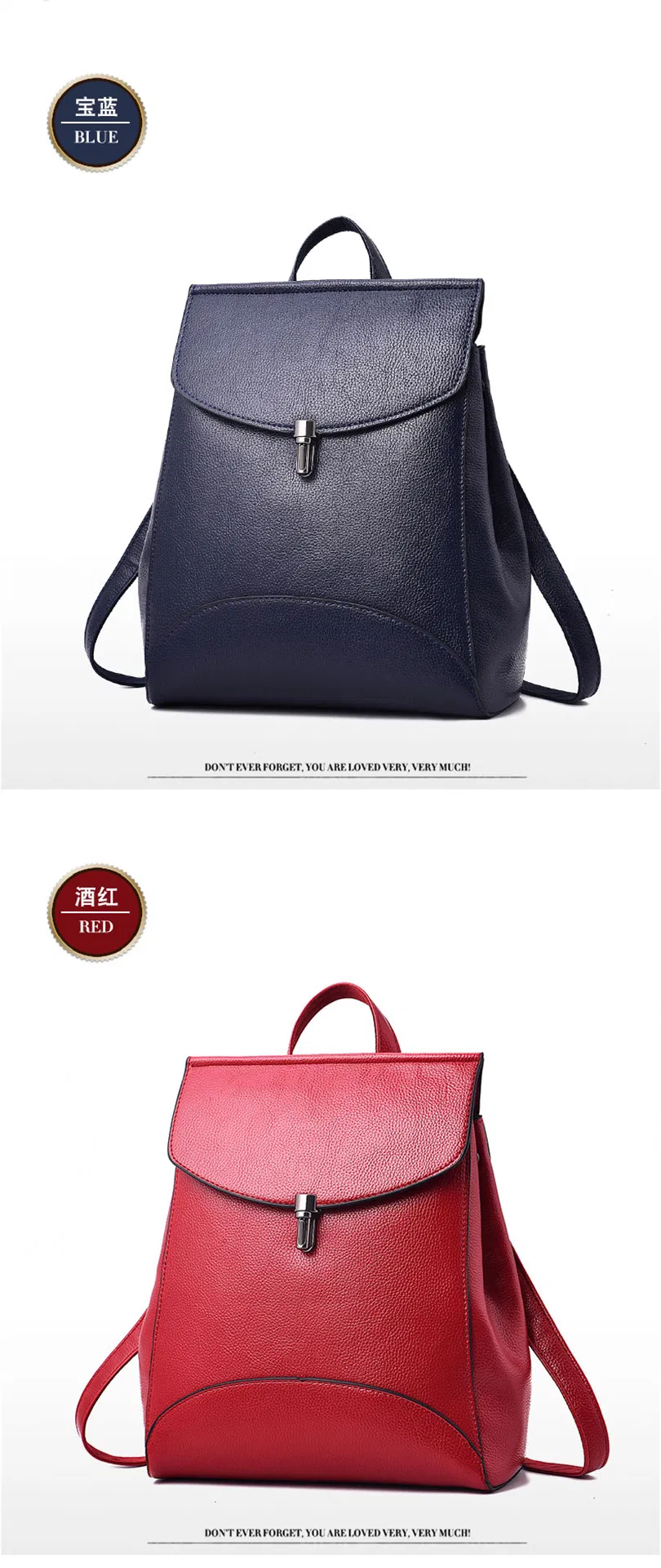 Hot Fashion PU Women Backpack for Girls Bagpack Mochila