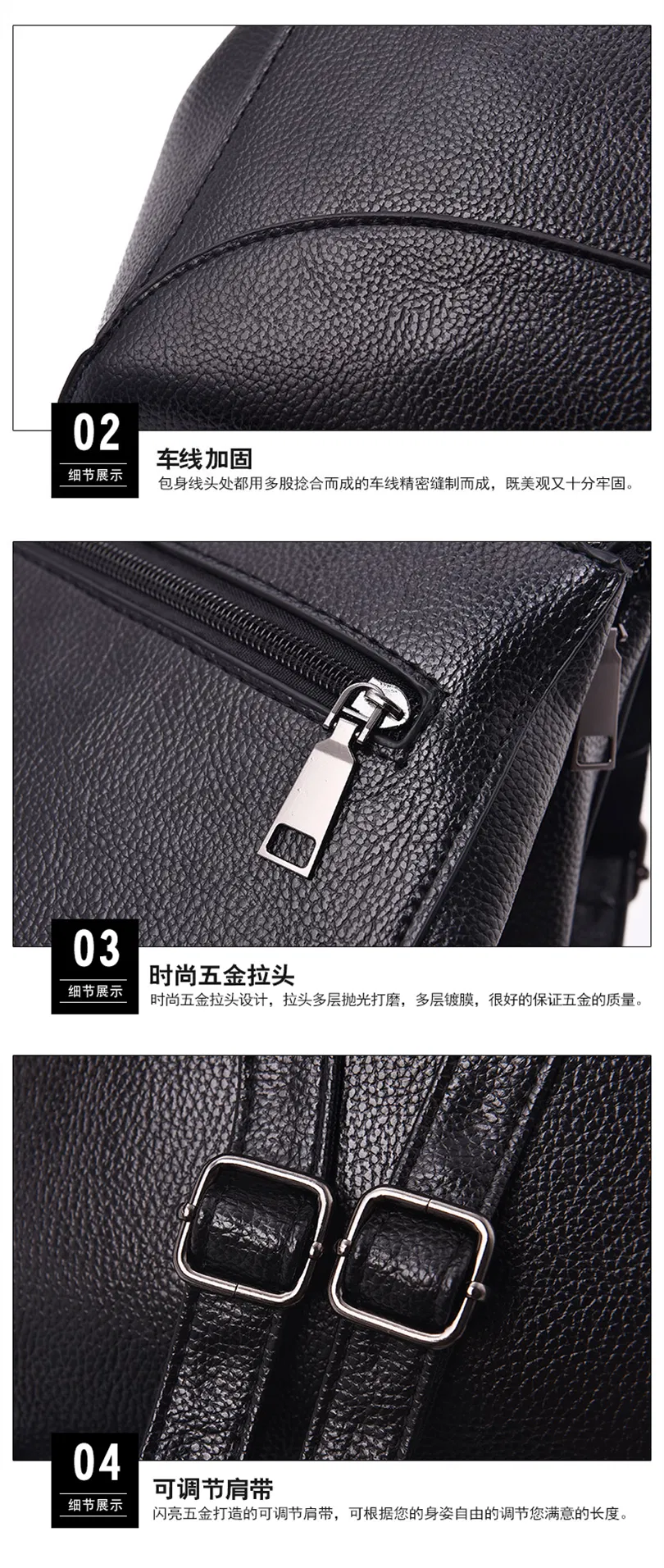 Hot Fashion PU Women Backpack for Girls Bagpack Mochila