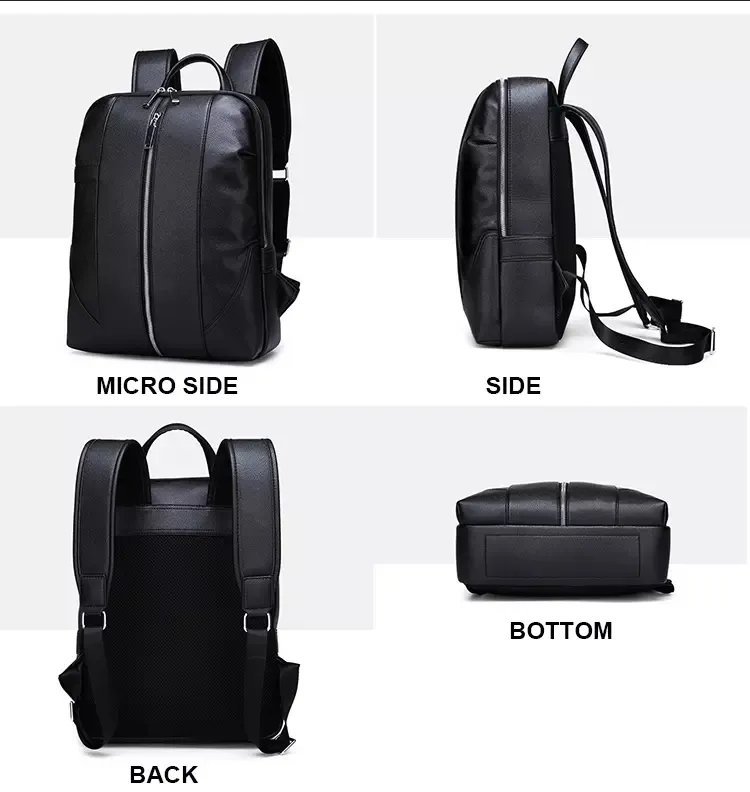 Hot Selling PU Leather School Laptop Business Backpack