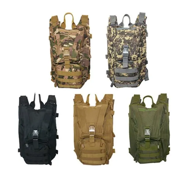Khaki Tactical Military Army Hydration Hiking Military Water Bag Pack Hydration Backpack with 2.5L Bladder