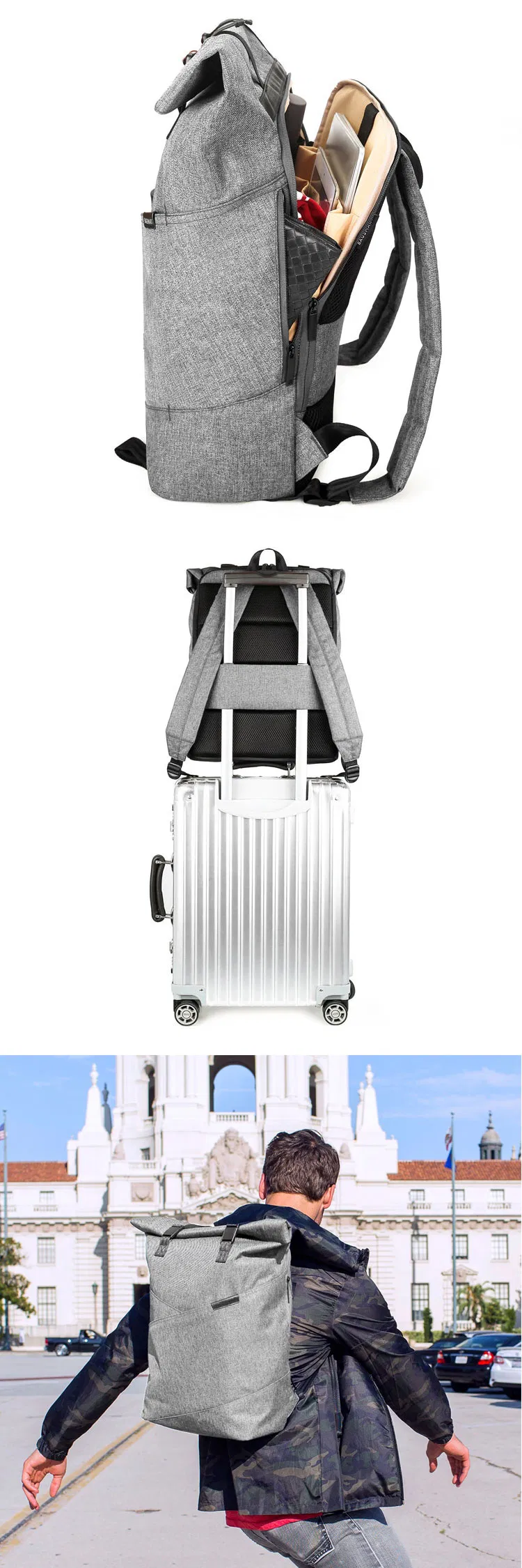 Laptop Backpack Waterproof College School Computer Bag for Women & Men Fits 15.6 Inch Laptop and Notebook