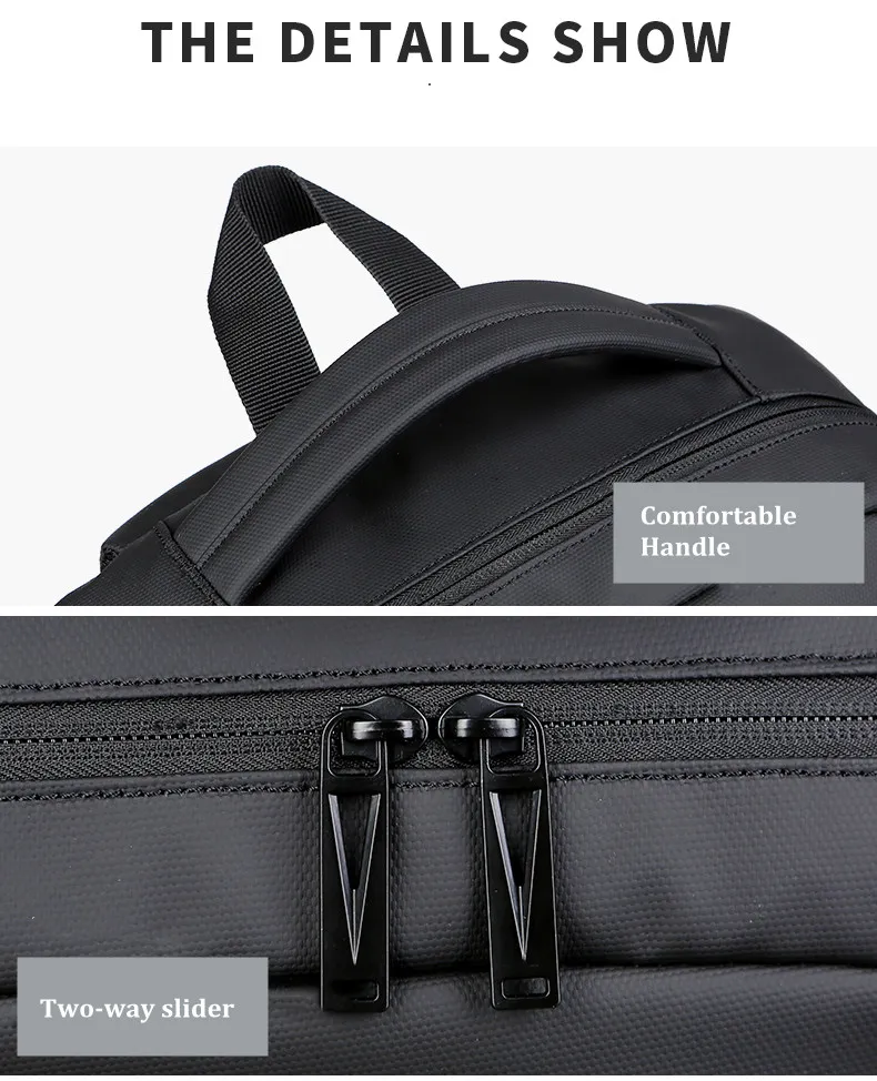 Laptop Office Briefcase Leather Bags Backpack with Computer Compartment