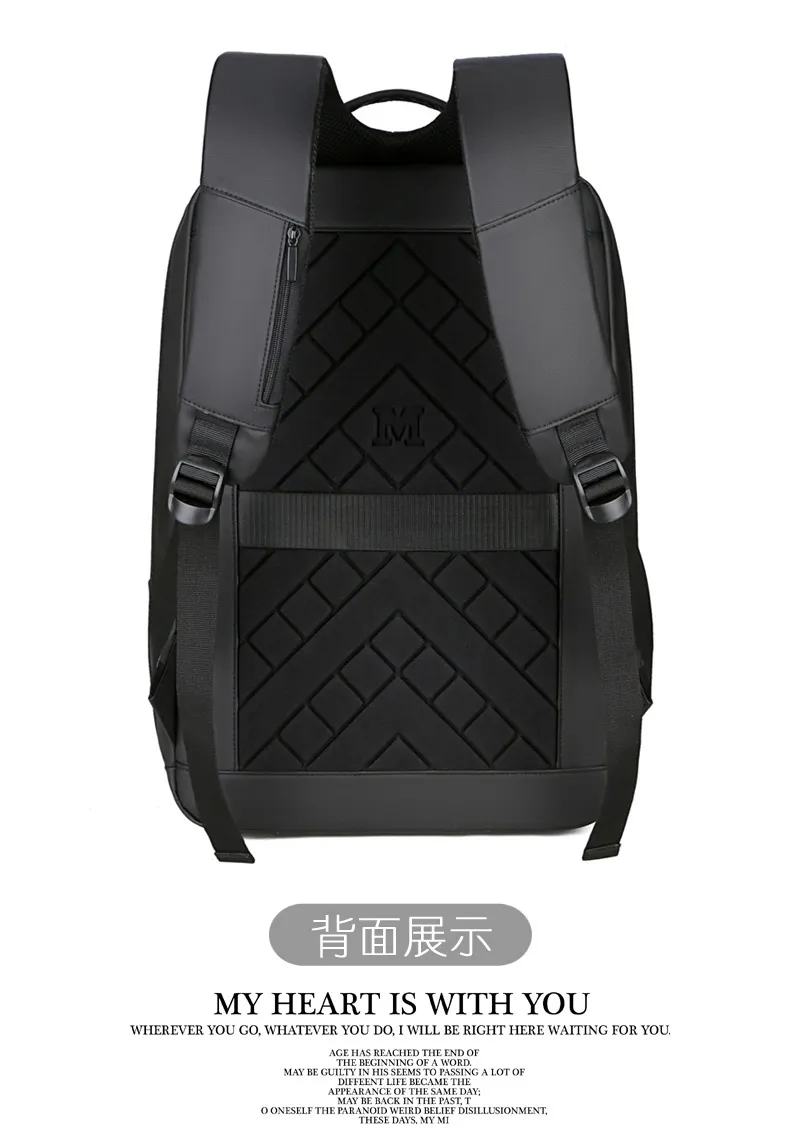 Laptop Office Briefcase Leather Bags Backpack with Computer Compartment
