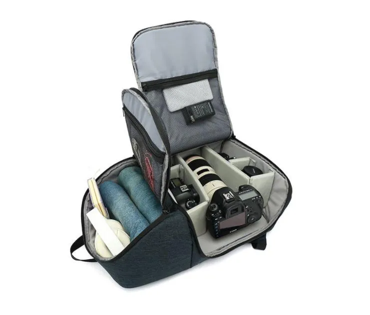 Large Camera Backpack, Waterproof Camera Backpack Drone Bag for Photographers, 2 DSLR Camera Bags for Canon Nikon with 15.6" Laptop Compartment