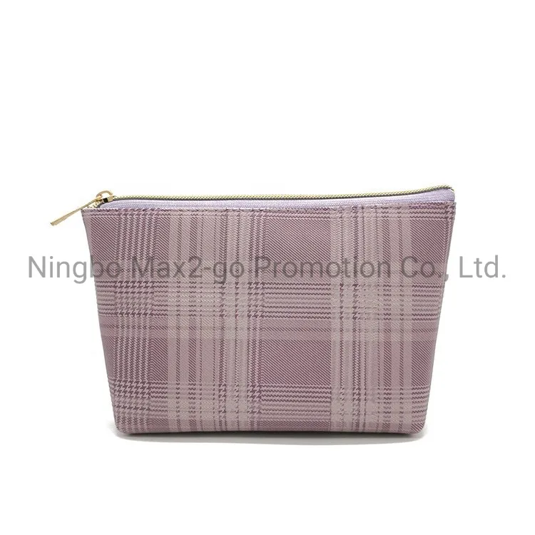 Large Capacity Grid Dumpling Cosmetic Case Wash Bag Portable Simple Storage Bag