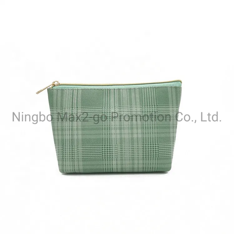 Large Capacity Grid Dumpling Cosmetic Case Wash Bag Portable Simple Storage Bag
