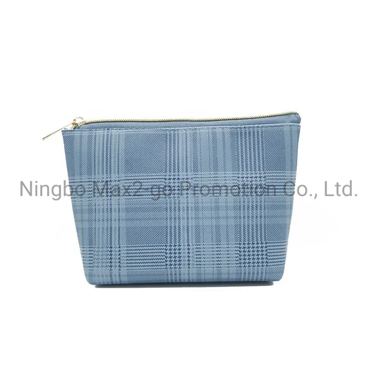 Large Capacity Grid Dumpling Cosmetic Case Wash Bag Portable Simple Storage Bag