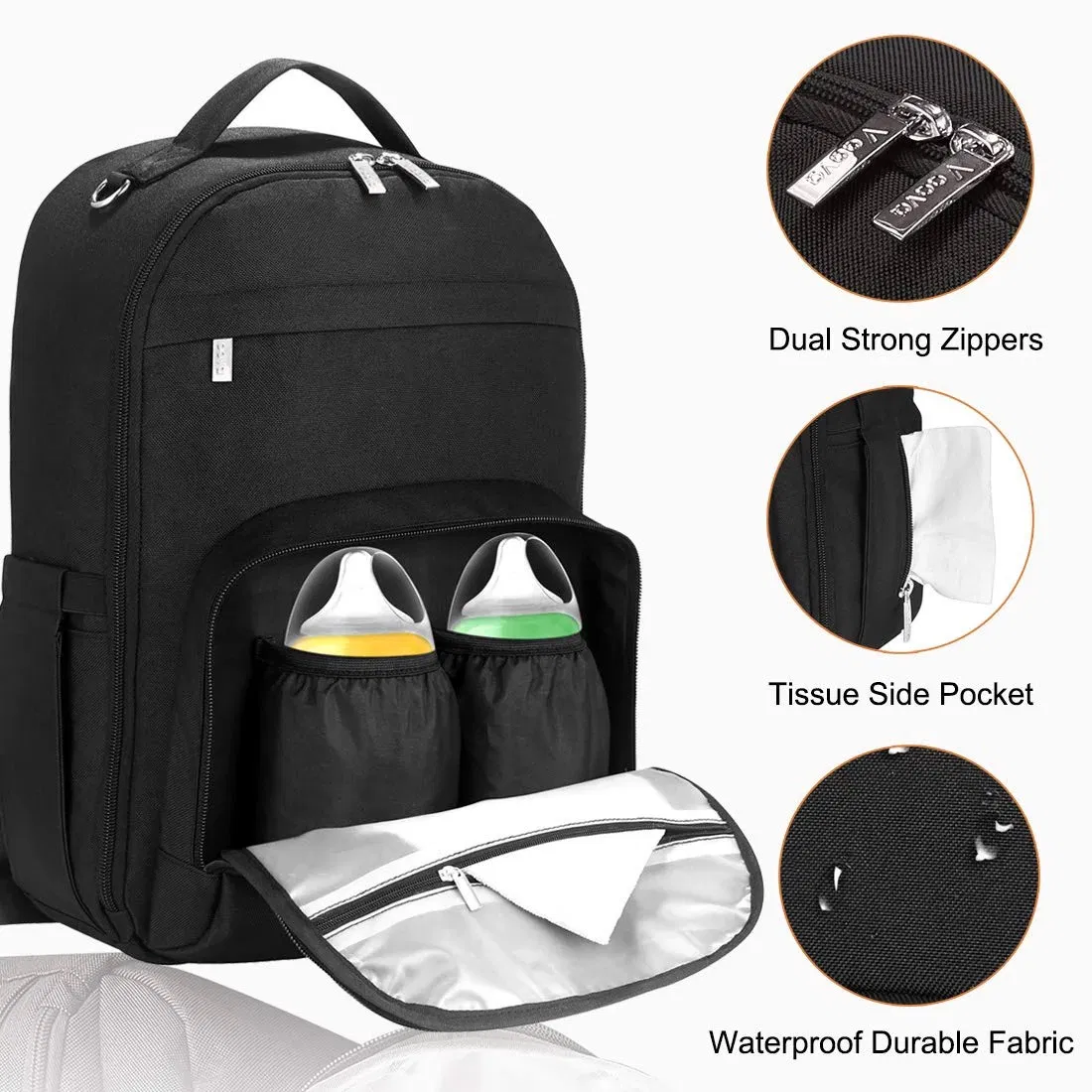 Large Capacity Wholesales Customized Travel Mummy Shoulder Diaper Backpack