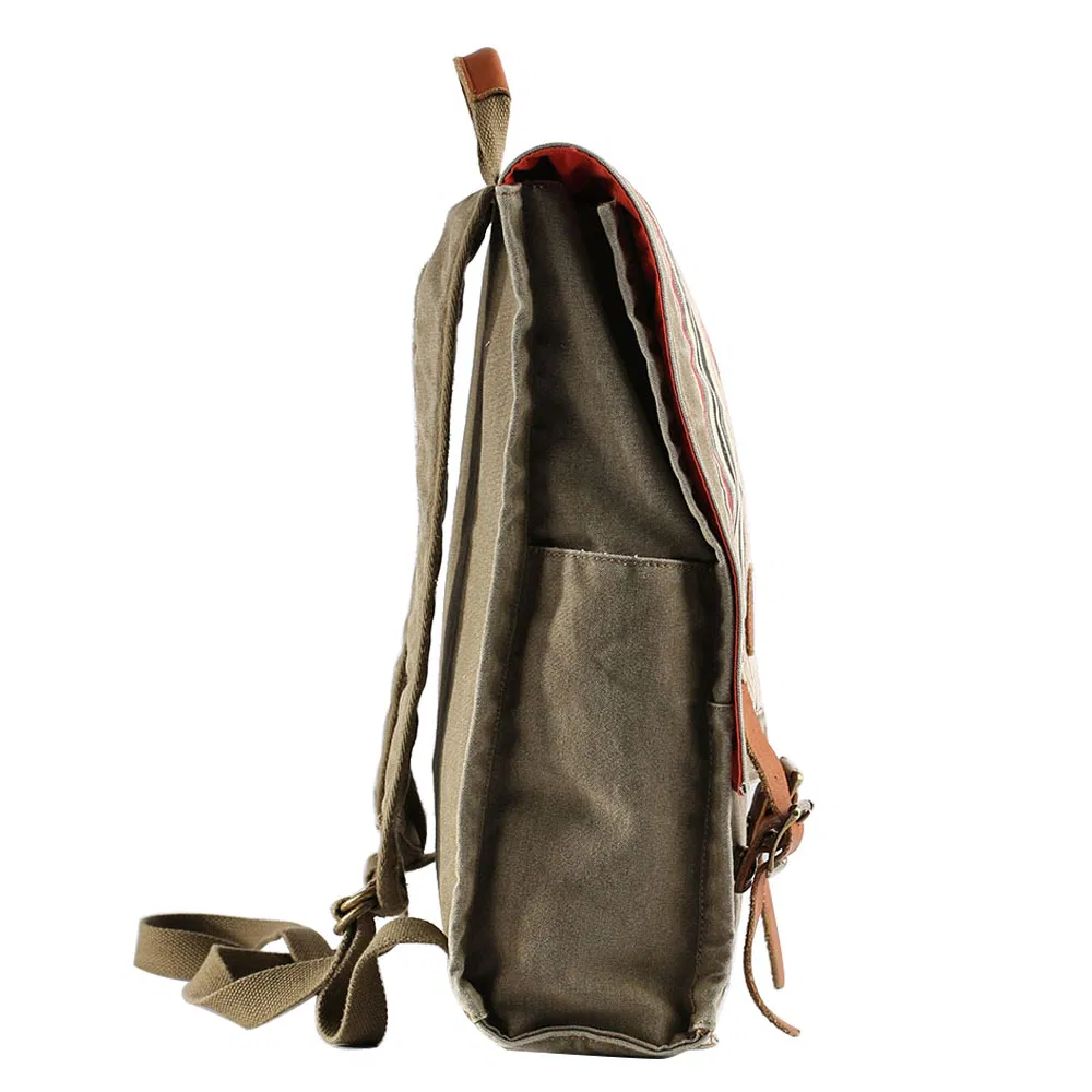 Latest Design Fancy Canvas School Backpack Canvas Rucksack