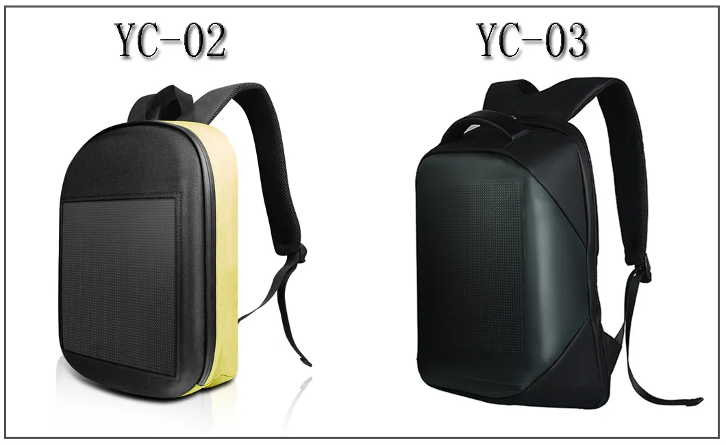 Light Weight Waterproof WiFi APP Control LED Screen Display Travelling Walking Billboard Advertising Showing LED City Backpack