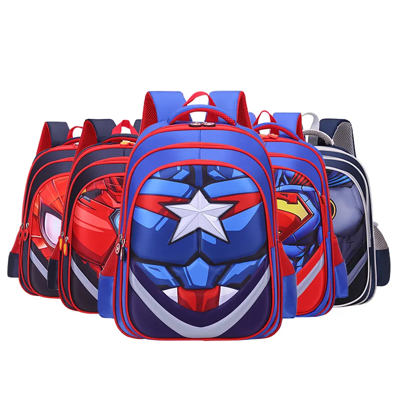 Marvel Superhero Student Bookbag School Cartoon Backpack