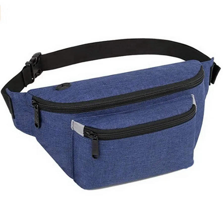 Mens Custom Logo Workout Daily Travel Chest Crossbody Bum Bag Belt Waterroof Running Sport Fanny Pack Waist Bag