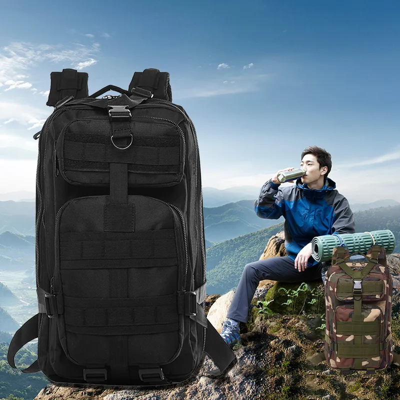 Mens Outdoor Waterproof Camping Rucksack Large Capacity Military Backpacks