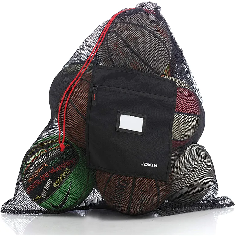 Mesh Soccer Ball Bag - Heavy Duty Drawstring Bag Hold Equipment for Sports Including Basketball, Volleyball, Baseball, Swimming