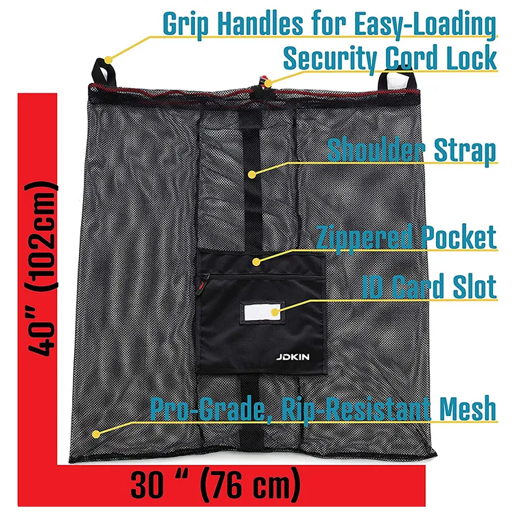 Mesh Soccer Ball Bag - Heavy Duty Drawstring Bag Hold Equipment for Sports Including Basketball, Volleyball, Baseball, Swimming