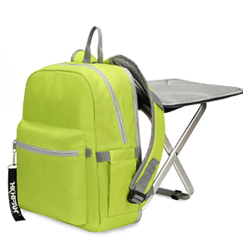 Multi-Functional Storage Waterproof Travel School Backpack with Portable Folding Stool