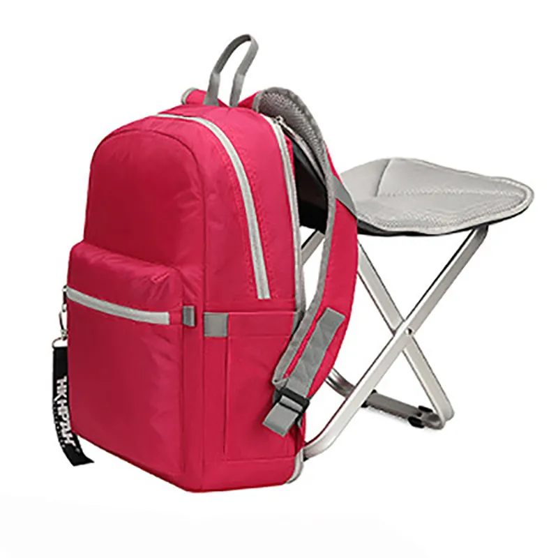 Multi-Functional Storage Waterproof Travel School Backpack with Portable Folding Stool