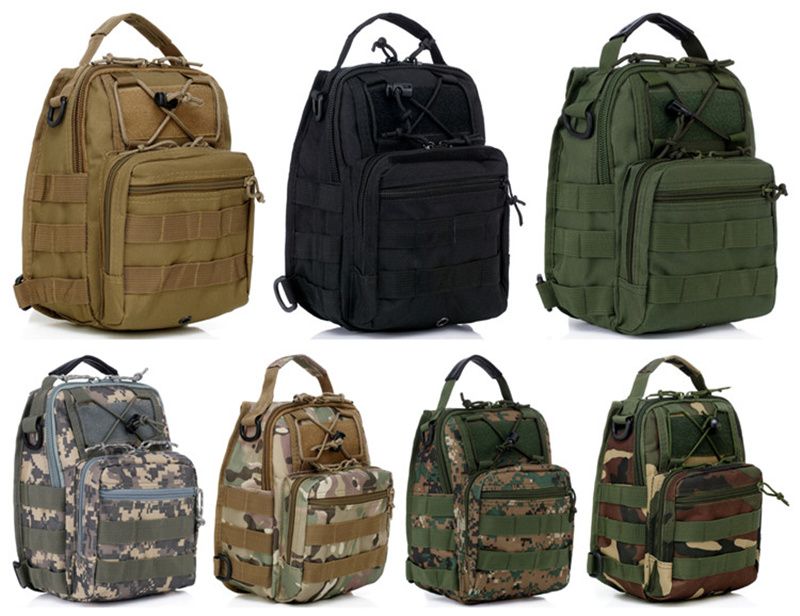 Multicolors Military Style Fans Outdoor Tactical Chest Pack Shoulder Messenger Bag
