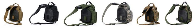 Multicolors Military Style Fans Outdoor Tactical Chest Pack Shoulder Messenger Bag