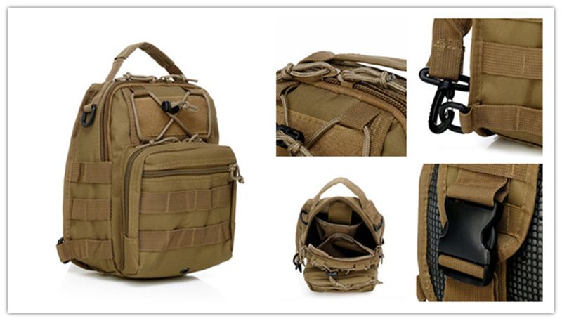 Multicolors Military Style Fans Outdoor Tactical Chest Pack Shoulder Messenger Bag
