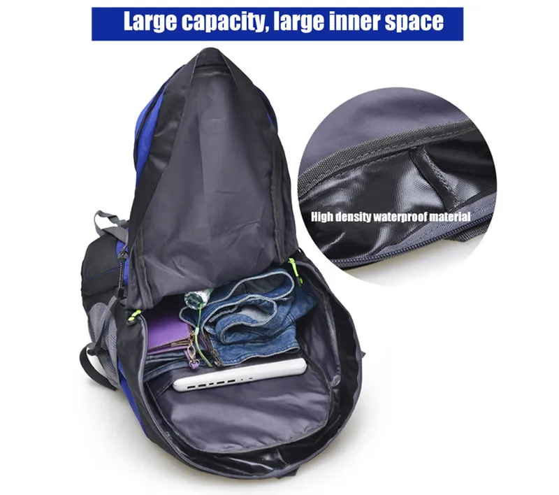New 50L & 60L Outdoor Backpack Camping Climbing Bag Waterproof Mountaineering Hiking Backpacks Sport Bag Climbing Rucksack