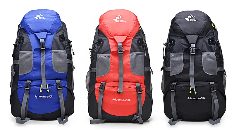 New 50L & 60L Outdoor Backpack Camping Climbing Bag Waterproof Mountaineering Hiking Backpacks Sport Bag Climbing Rucksack