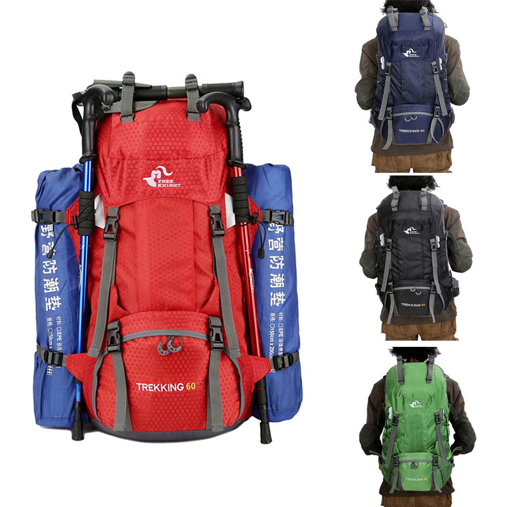New 50L & 60L Outdoor Backpack Camping Climbing Bag Waterproof Mountaineering Hiking Backpacks Sport Bag Climbing Rucksack