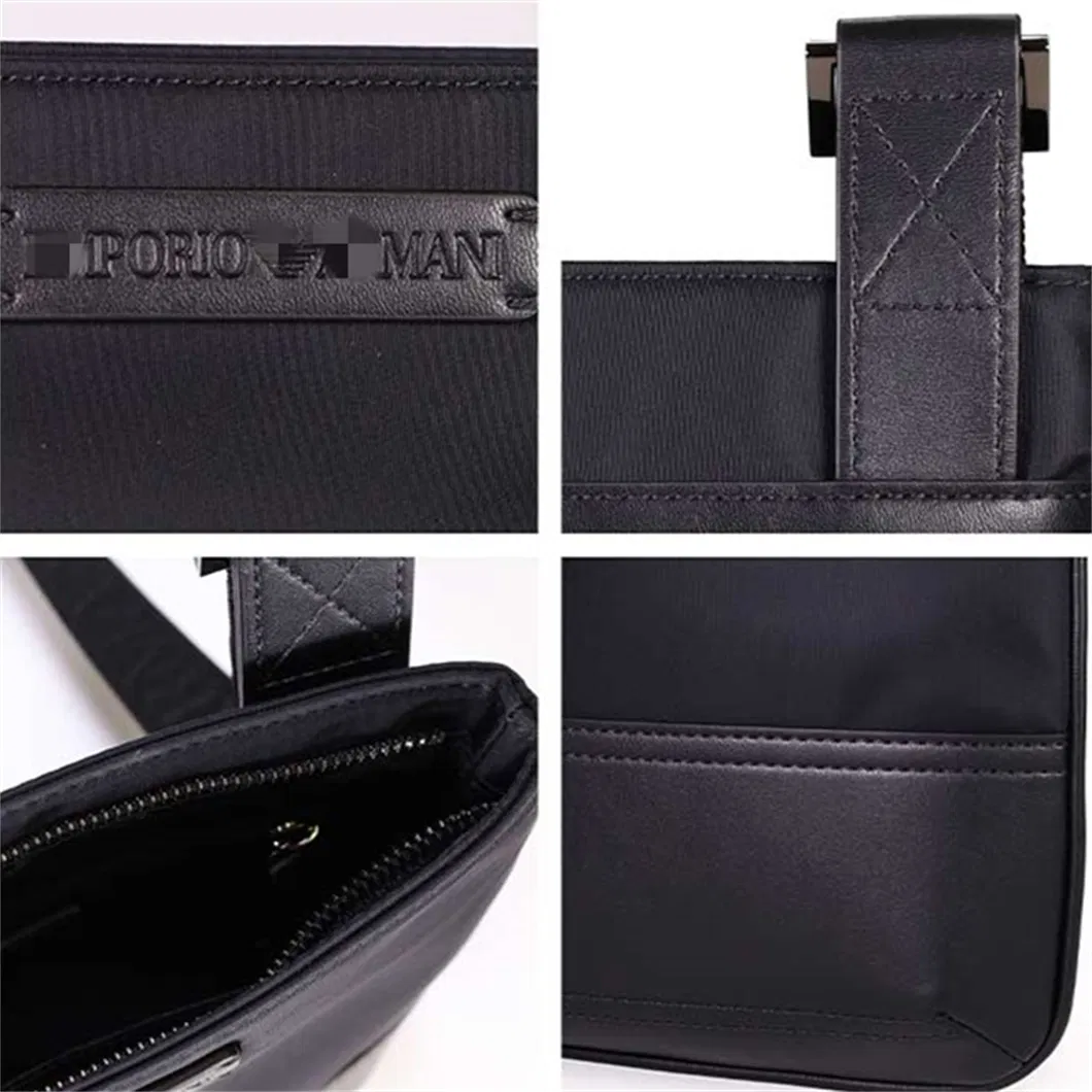 New Luxury Brand Fashion Men′s Small Mixed Material Shoulder Bags Am*Ni Replicas Zipper fashion Messenger Crossbody Bags
