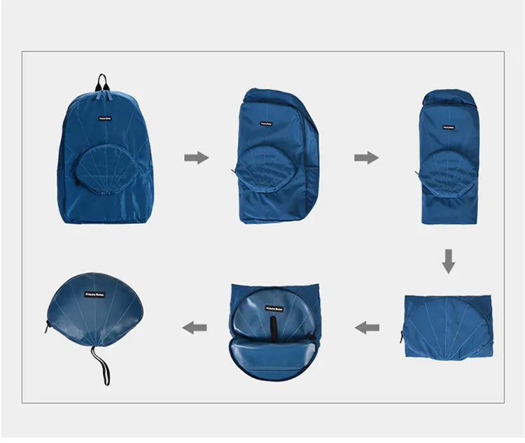 New Memory Textile Folding Shell Bag Backpacking Waterproof