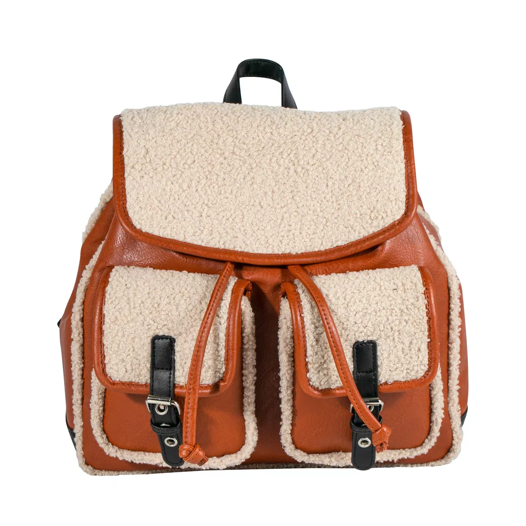 New Style Lambs Wool Women Backpack Bag Fashion Vegan Leather Handbags Fashion Crossbody Bag Lady Bags