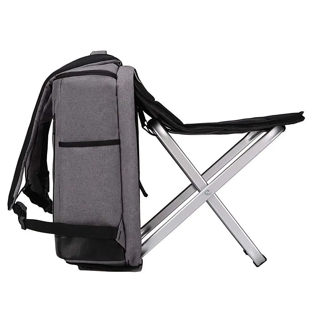 Outdoor Camping Teenager Travel Folding Stool Backpack with Steel Chair