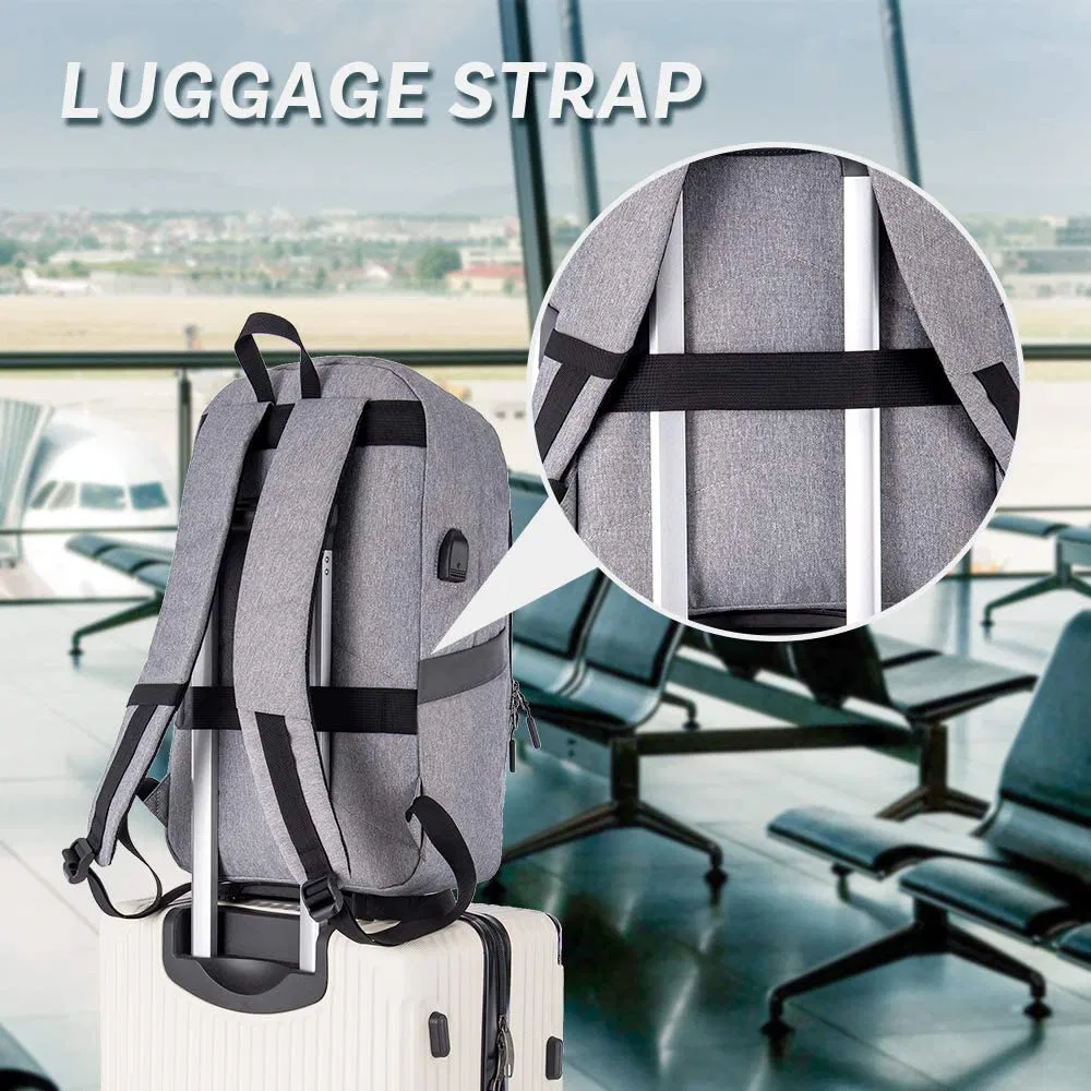 Slim Laptop Backpack 15 Inch USB Charging Backpack Bag for Men Water Resistant College Laptop Backpack Office Anti Theft Backpack Smart Computer Backpack