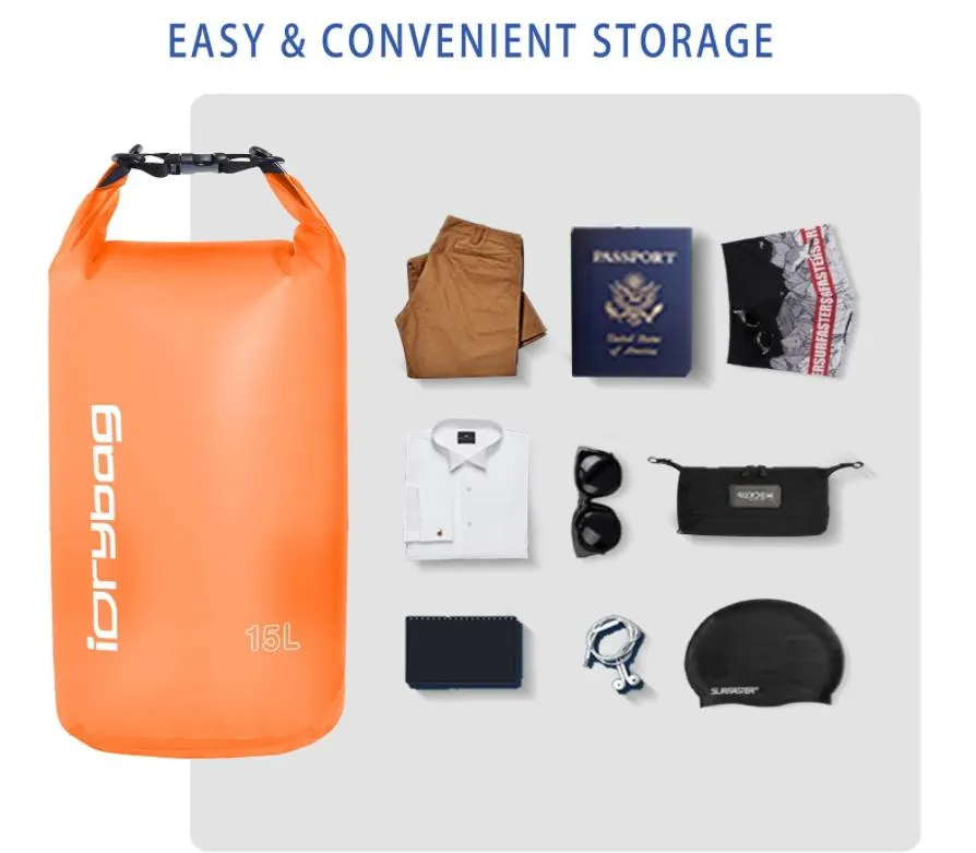 The Hot in 2021 Lightweight Dry Sack Water Sports Marine Waterproof Bag Roll Top for Kayaking Boating Canoeing Swimming Hiking Camping Beach Waterproof Bag