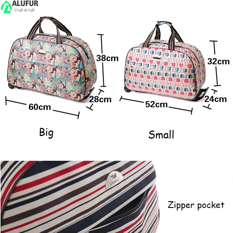Top Quality Overnight Travel Tote Bag Duffel with Wheels