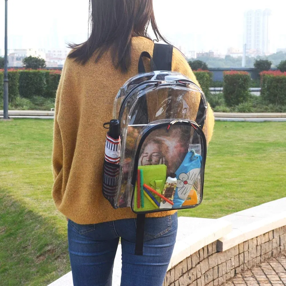 Transparent Large Bookbag Backpack for College, Security Travel and Sports