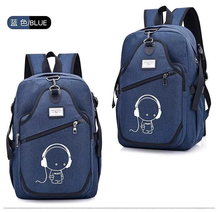 Travel Laptop Backpack with USB Charging Port Slim Durable College School Computer Book Bag