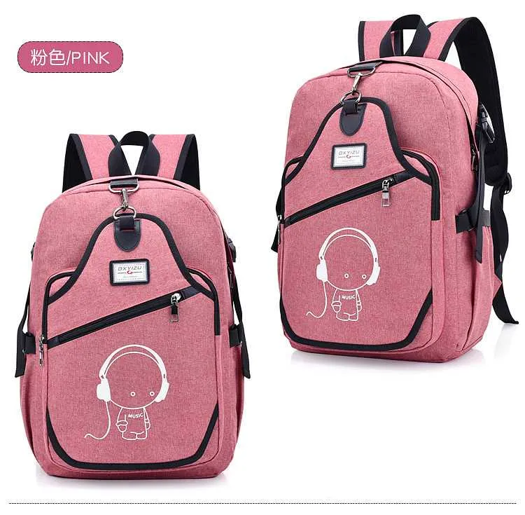 Travel Laptop Backpack with USB Charging Port Slim Durable College School Computer Book Bag