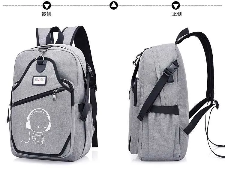 Travel Laptop Backpack with USB Charging Port Slim Durable College School Computer Book Bag
