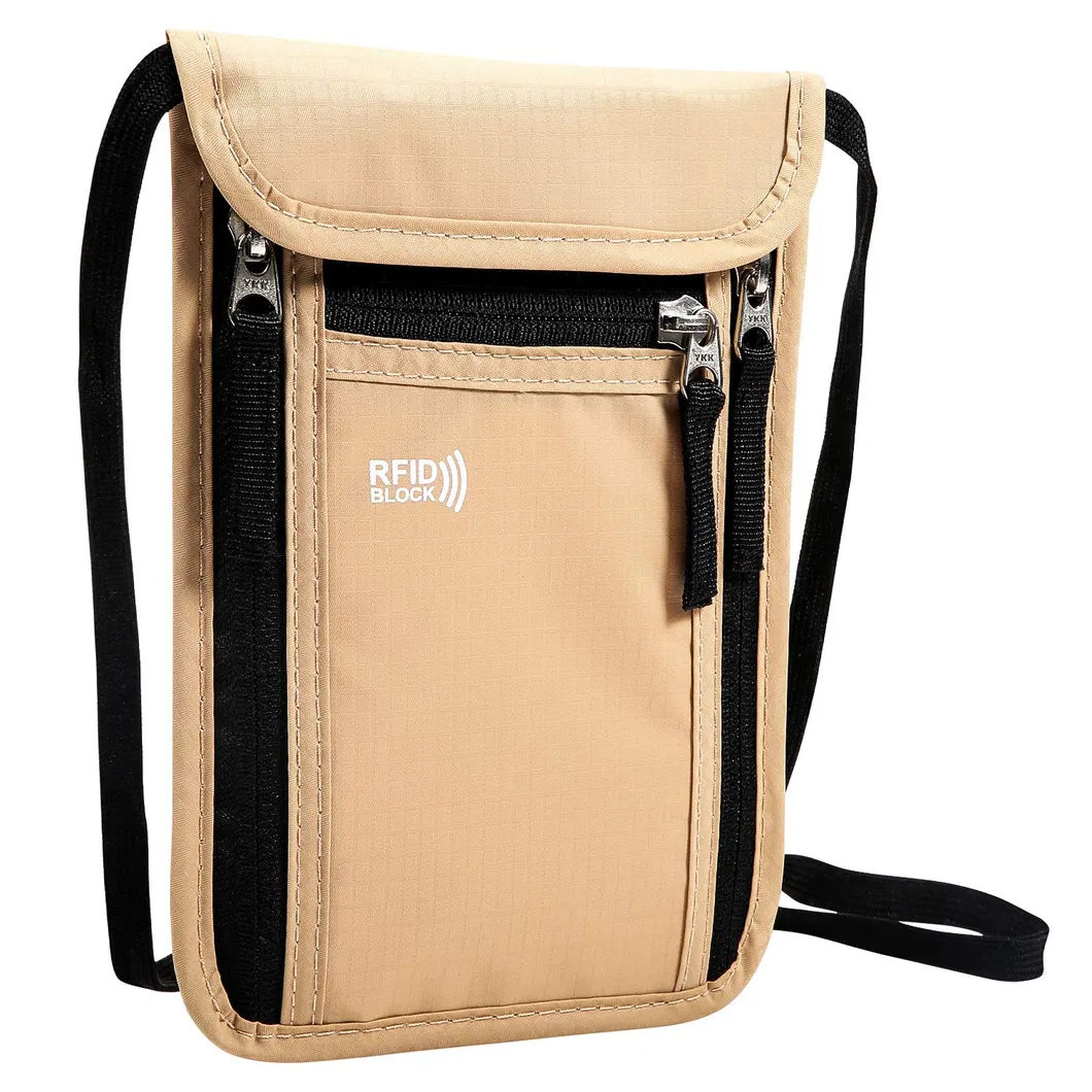 Travel Pouch Passport Holder Organizer Case with RFID Blocking Anti-Spying Phone Bag