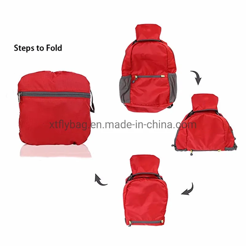 Trendy Style Travel Backpack Durable Waterproof Nylon Hiking Daypack Foldable Backpack with Large Internal Space