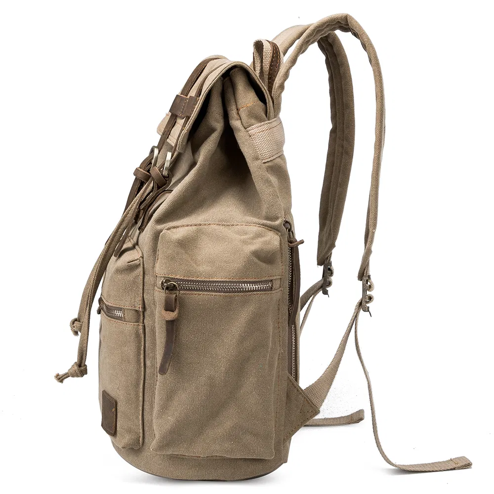 Vintage Canvas College School Student Travel Sports Laptop Hiking Backpack