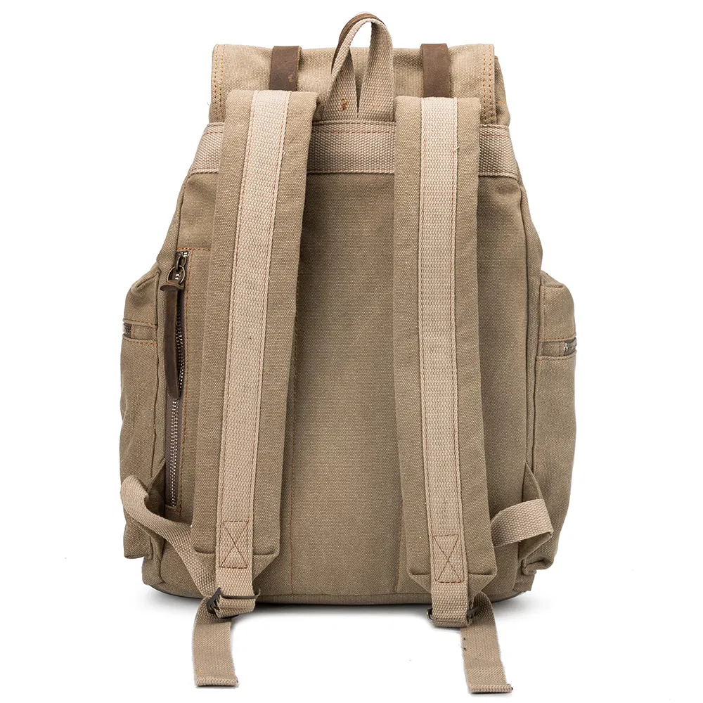 Vintage Canvas College School Student Travel Sports Laptop Hiking Backpack