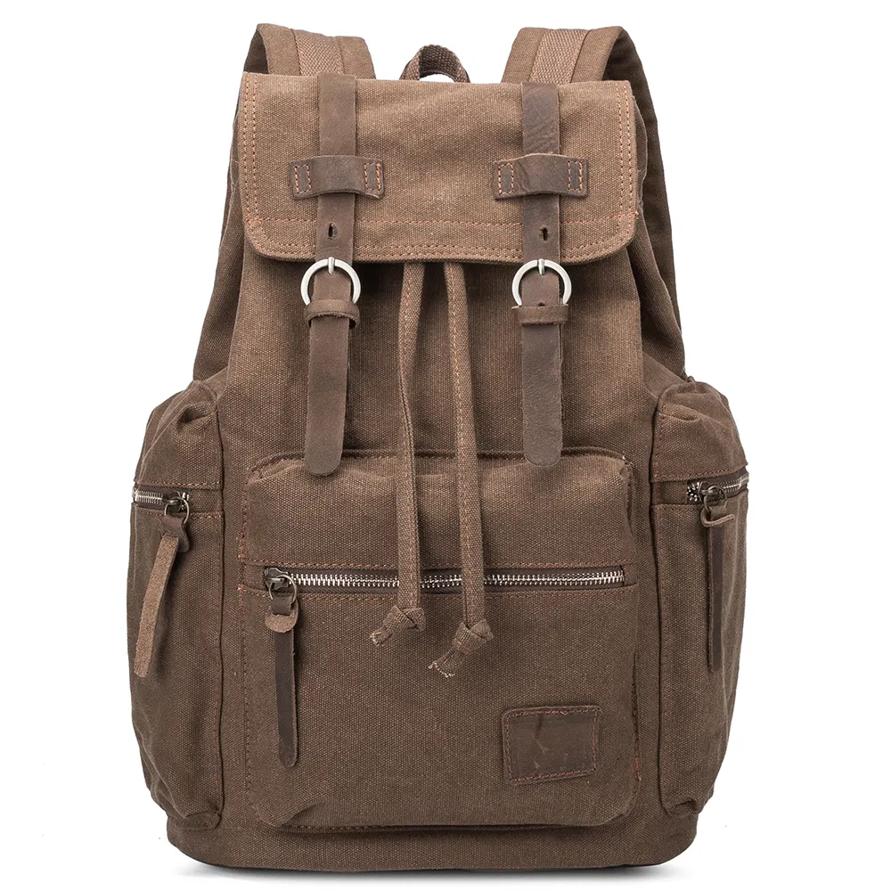 Vintage Canvas College School Student Travel Sports Laptop Hiking Backpack
